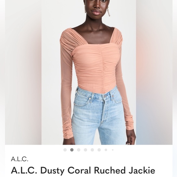 ALC Ruched Tan Top - Picture 2 of 12